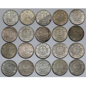 Piłsudski 5 złotych 1934-1936 - zestaw (20szt)