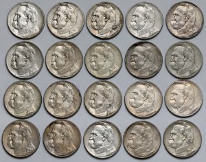 Pilsudski 5 zloty 1934-1936 - set (20pcs)