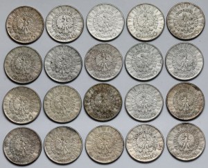 Pilsudski 5 zloty 1934-1936 - set (20pcs)