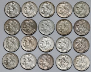 Pilsudski 5 zloty 1934-1936 - set (20pcs)