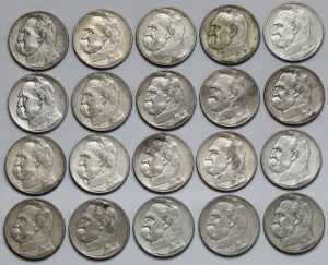 Piłsudski 5 złotych 1934-1936 - zestaw (20szt)
