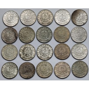 Piłsudski 5 złotych 1934-1936 - zestaw (20szt)