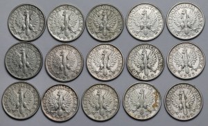 Woman and ears 1 gold 1924-1925 - set (15pcs)
