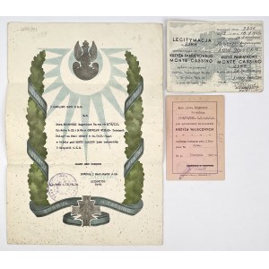 PSZnZ, Zestaw dokumentów po Kozłowskim Eugeniuszu - poległym pod Monte Cassino