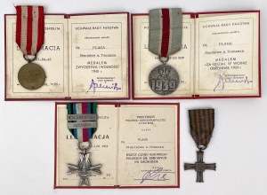 PSZnZ, la Croix du Monte Cassino et d'autres décorations d'après Stanislaw Plaga