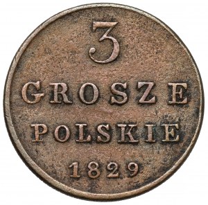 3 Polish pennies 1829 FH