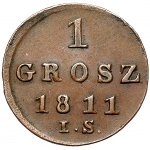 Księstwo Warszawskie, 1 grosz 1811 IS