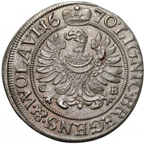 Śląsk, Chrystian wołowski, 3 krajcary 1670 CB, Brzeg
