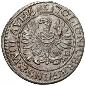 Silesia, Chrystian Wallach, 3 krajcary 1670 CB, Brzeg