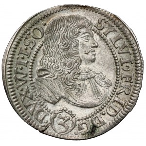 Śląsk, Sylwiusz Fryderyk, 3 krajcary 1674 SP, Oleśnica
