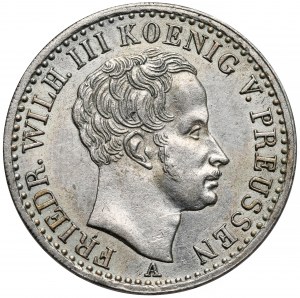 Prussia, Friedrich Wilhelm III, 1/6 thaler 1825-A, Berlin