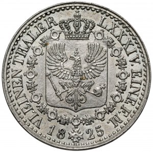 Prussia, Friedrich Wilhelm III, 1/6 thaler 1825-A, Berlin