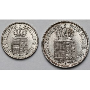 Oldenburg, 1-3 grote 1850-1856-B, Hanover - zestaw (2szt)