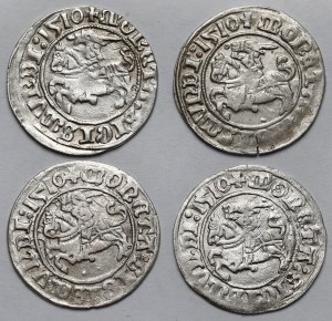 Sigismund I the Old, Vilnius 1510 half-penny - set (4pcs)