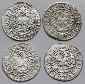 Sigismund I the Old, Vilnius 1510 half-penny - set (4pcs)