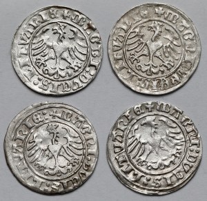 Sigismund I the Old, Vilnius 1510 half-penny - set (4pcs)