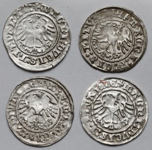 Sigismund I the Old, Vilnius 1511 half-penny - set (4pcs)