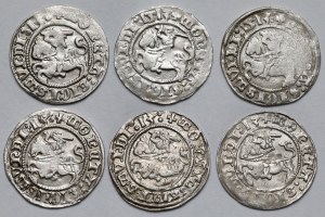 Sigismund I the Old, Vilnius 1513 half-penny - set (6pcs)