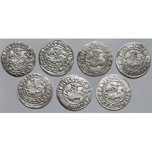 Zygmunt I Stary, Półgrosze Wilno 1514 - zestaw (7szt)