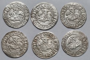 Sigismund I the Old, Vilnius 1515 half-penny - set (6pcs)