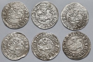 Sigismund I the Old, Vilnius 1516 half-penny - set (6pcs)