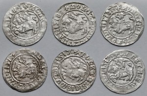 Sigismund I the Old, Half-penny Vilnius 1517-1518 - set (6pcs)
