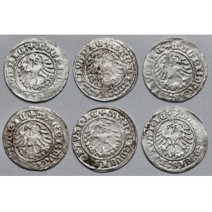 Zygmunt I Stary, Półgrosze Wilno 1517-1518 - zestaw (6szt)