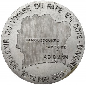 Cité du Vatican, Jean-Paul II, Médaille 1980 - Pèlerinage en Côte d'Ivoire