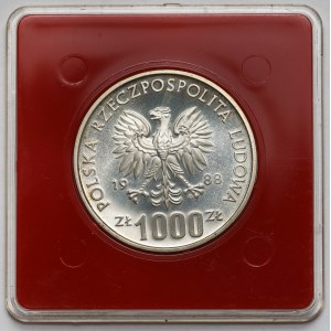 Próba SREBRO 1.000 złotych 1988 Jadwiga
