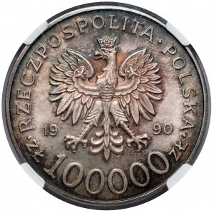 100,000 PLN 1990 Solidarity - variety A