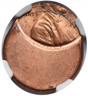 USA, 1 cent Lincoln - offcenter - piękny