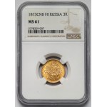 Rosja, Aleksander II, 3 ruble 1873 HI, Petersburg