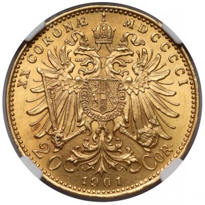 Austria, Franciszek Józef I, 20 koron 1901