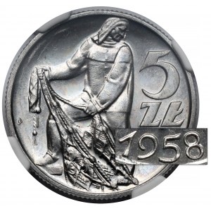 5 złotych 1958 Rybak - BAŁWANEK