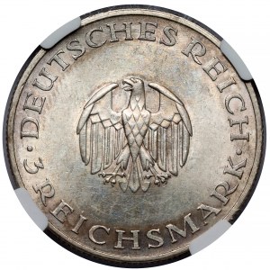 Weimar, 3 marki 1929-F, Stuttgart - Lessing