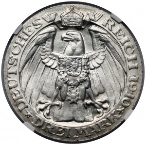 Prusse, 3 marques 1910-A, Berlin - Université de Berlin