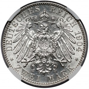 Saksonia, 2 marki 1904-E - pośmiertne