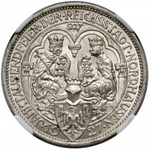 Weimar, 3 marks 1927-A, Berlin - Nordhausen