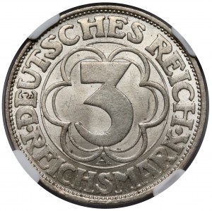 Weimar, 3 marks 1927-A, Berlin - Nordhausen