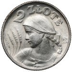 Kobieta i kłosy 2 złote 1924 - literka H