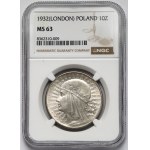 Głowa Kobiety 10 złotych 1932 bz, Londyn