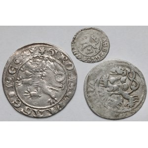 Czechy, Jan I Luksemburski i Władysław II Jagiellończyk, Grosze praskie i Halerz jednostronny - zestaw (3szt)