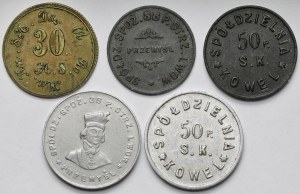 Dabrowa, Przemyśl and Kowel, Military and Dominion Coins - set (5pcs)