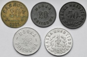 Dabrowa, Przemyśl and Kowel, Military and Dominion Coins - set (5pcs)