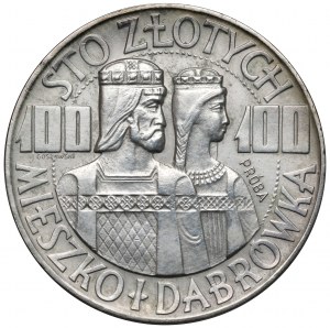 Argent massif 100 or 1966 Mieszko... demi-figures
