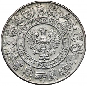 Argent massif 100 or 1966 Mieszko... demi-figures