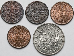 1-20 pennies 1923-1939 - set (5pcs)
