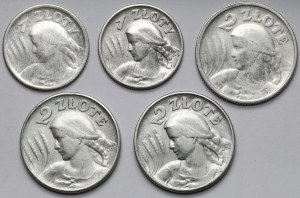 Femme et oreilles 1-2 or 1924-1925 - set (5pcs)