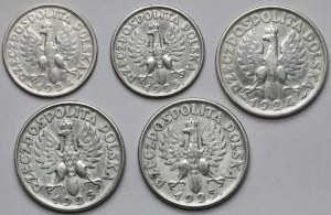 Femme et oreilles 1-2 or 1924-1925 - set (5pcs)