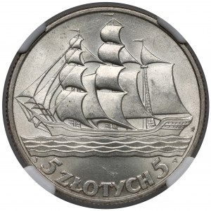 Żaglowiec 5 złotych 1936
